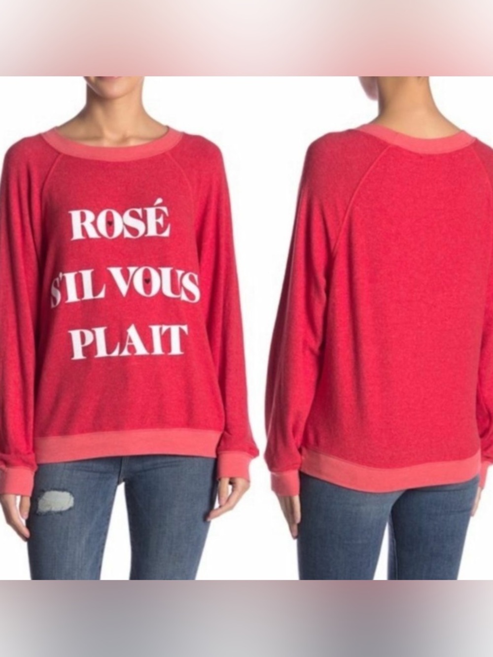 WILDFOX "ROSE S'IL VOUS PLAIT" Sweatshirt